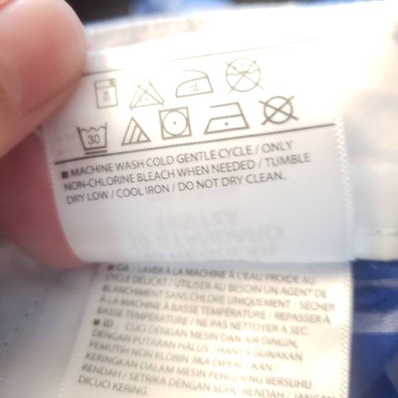 Old Navy Horizontal Striped Shorts Blue Size 10 Chino Spring Summer Casual EUC - Picture 5 of 5